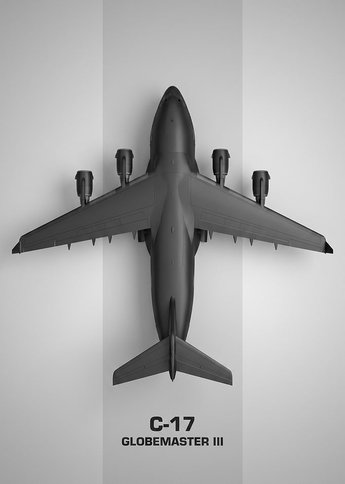Minimalist C-17 Globemaster III Poster
