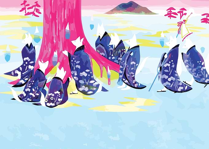 Fox Spirits in Traditional Kimonos