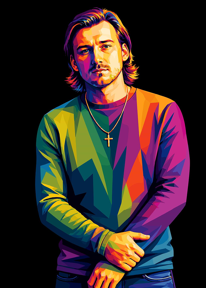 Morgan Wallen Pop Art Portrait