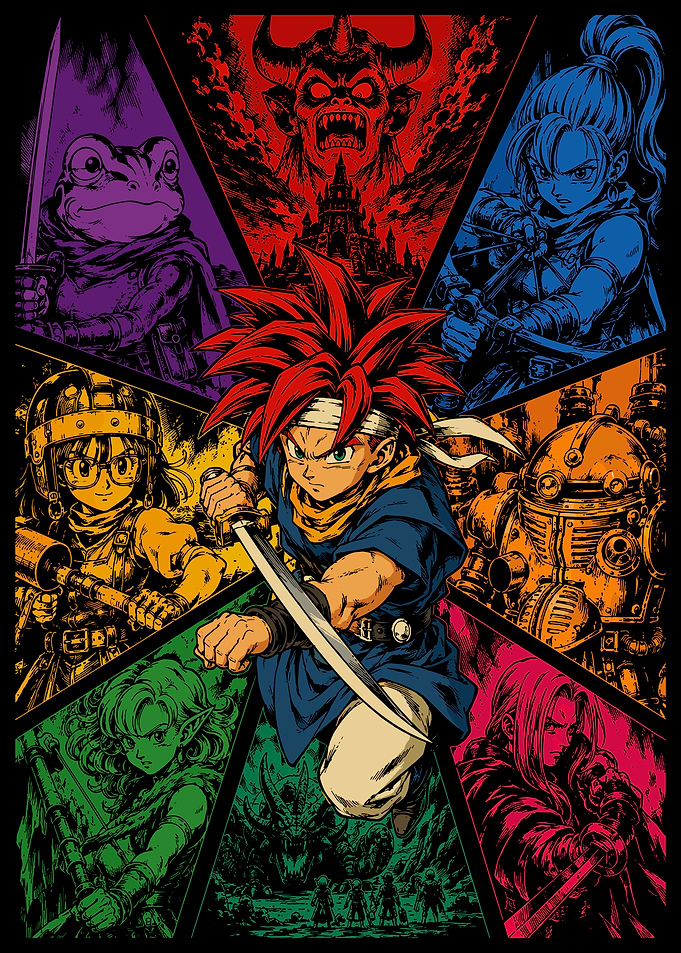 Chrono Trigger Character Collage Art