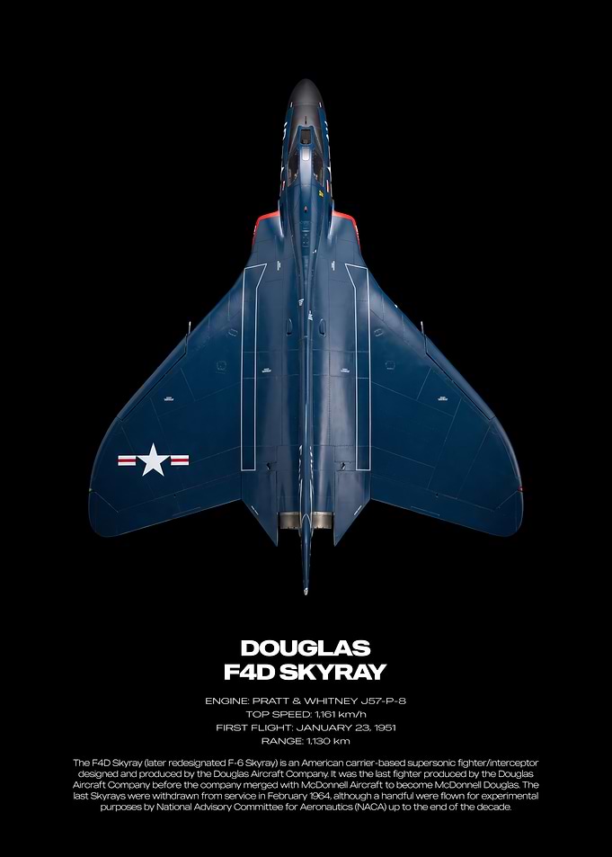 Douglas F4D Skyray Technical Poster