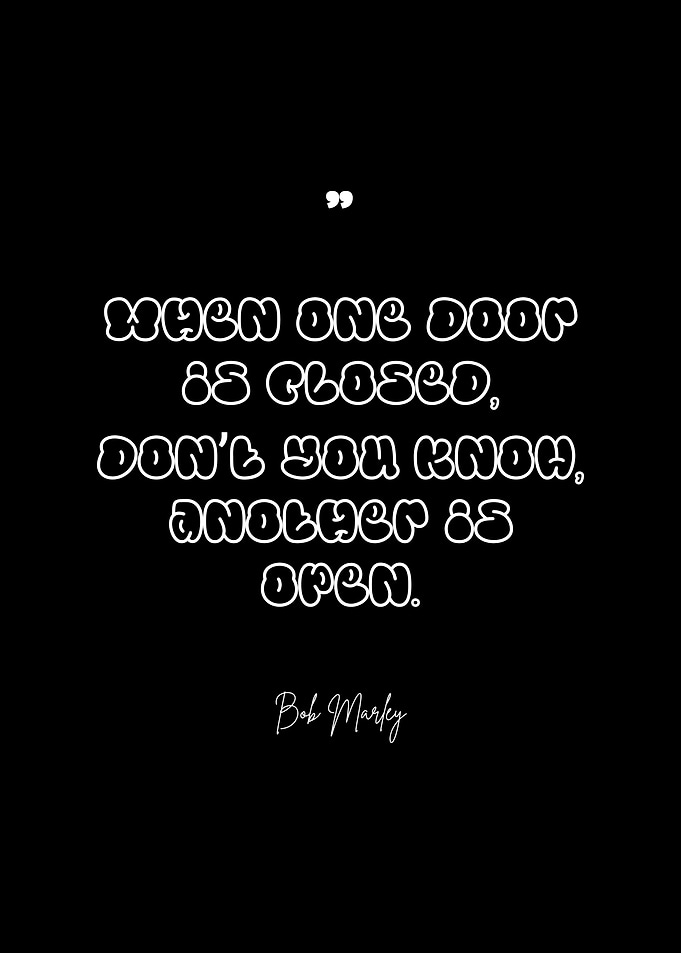 Bob Marley Inspirational Quote Poster