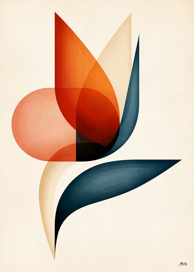Bird of Paradise in Geometric Balance