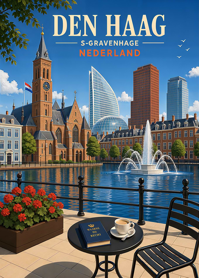 Den Haag Netherlands Travel Poster