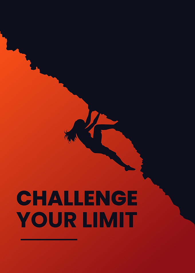 Challenge Your Limit Rock Climbing Poster