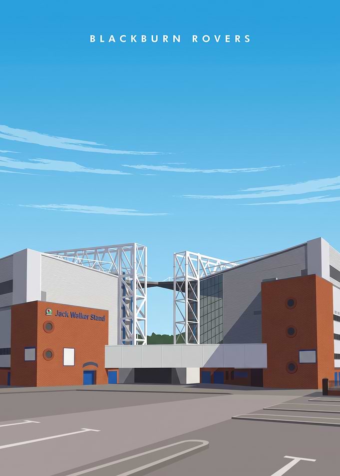 Blackburn Rovers Ewood Park Stadium Art