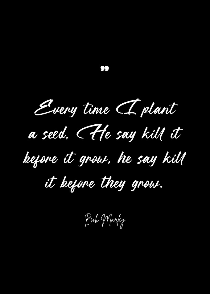 Bob Marley Inspirational Quote Poster