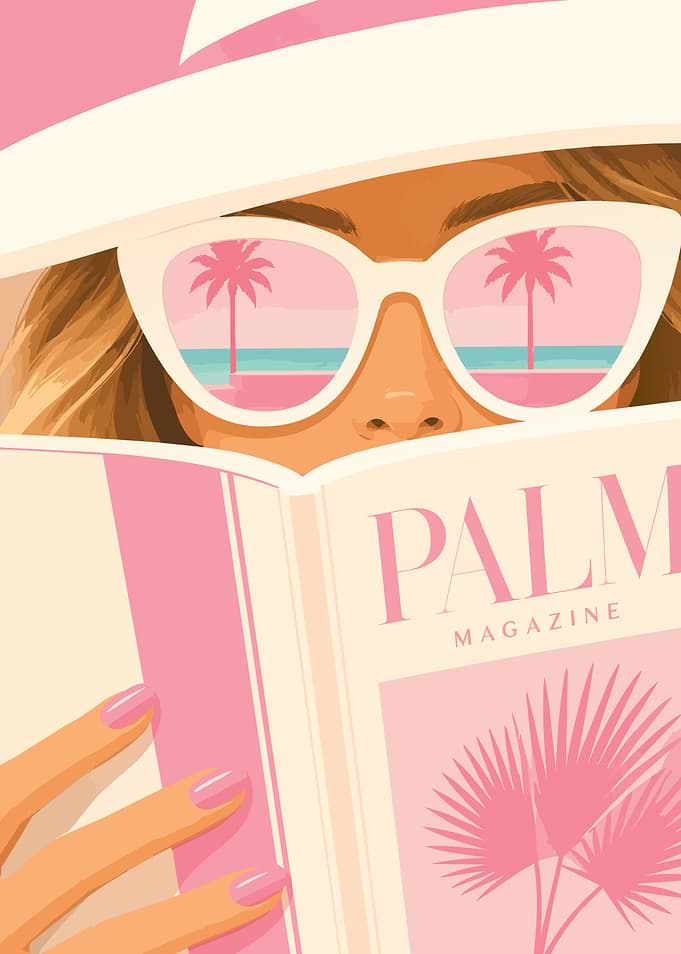Woman Reading Palm Magazine