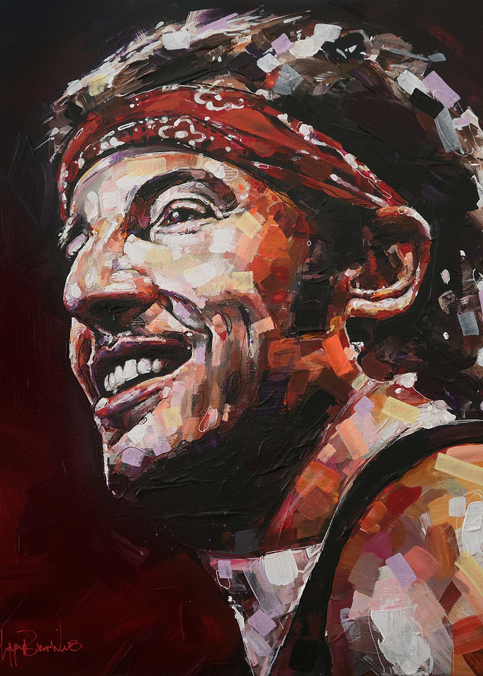 Bruce ‘The Boss’ Springsteen portrait painting.
