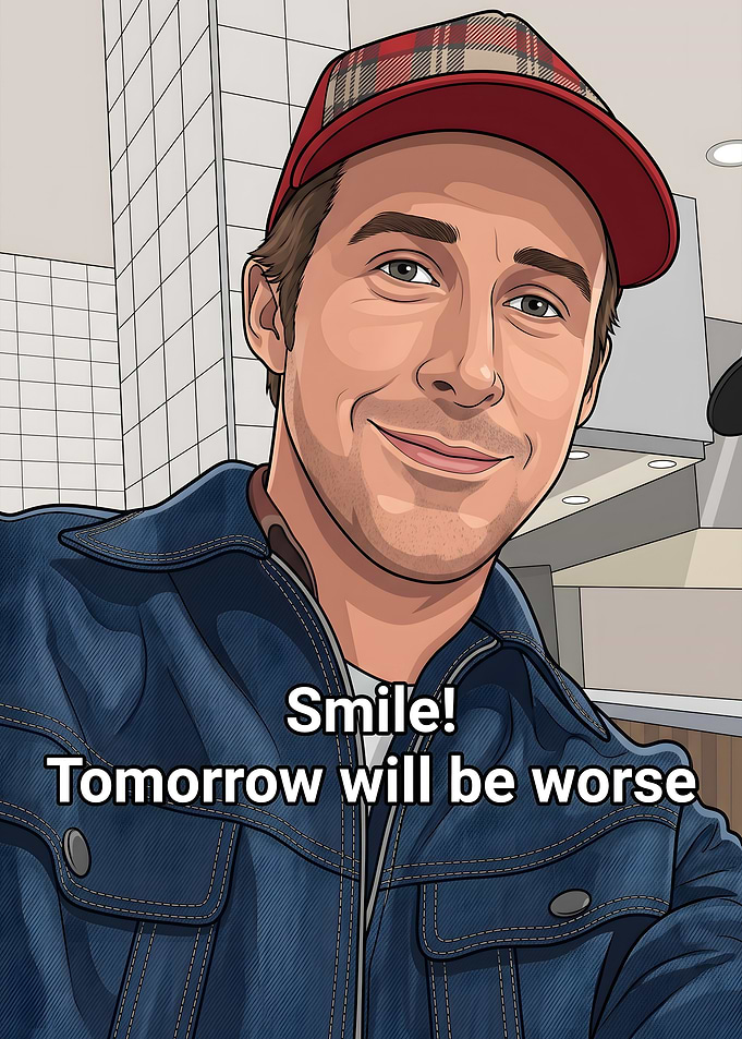 Ryan Gosling Meme Illustration