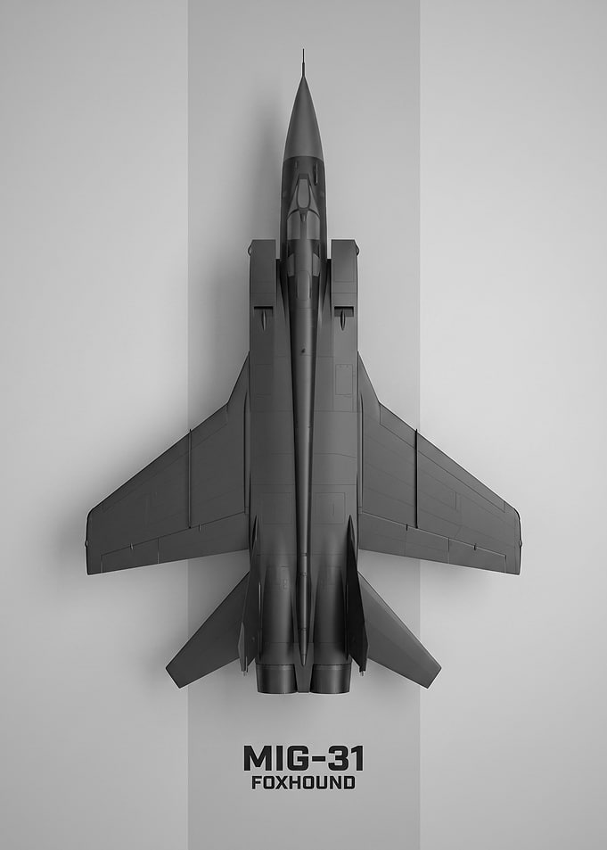 Minimalist MiG-31 Foxhound Poster