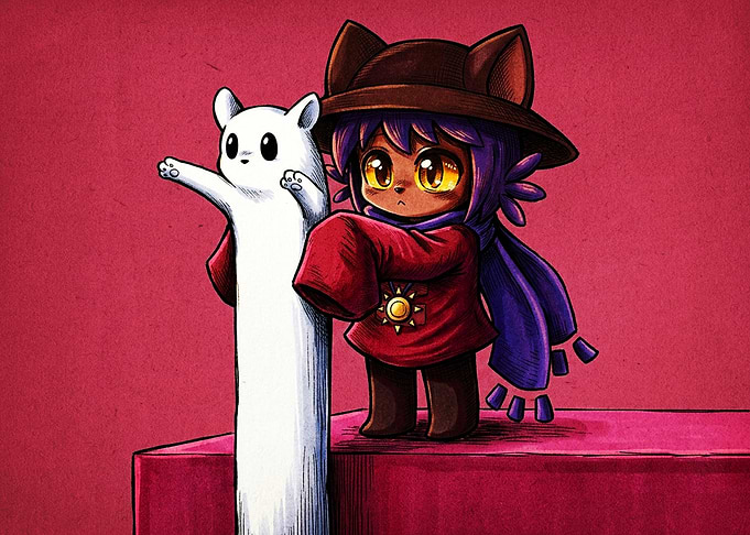 Niko and Slugcat from OneShot