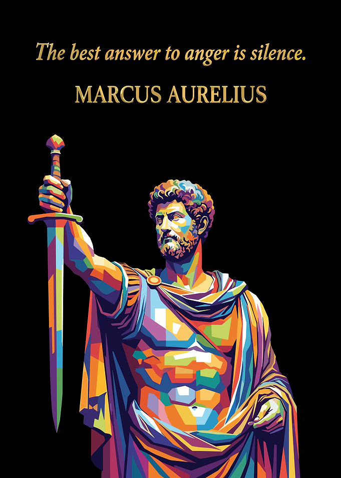 Marcus Aurelius Pop Art Quote Poster