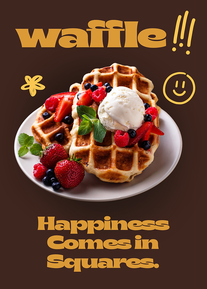 Waffle Happiness Poster