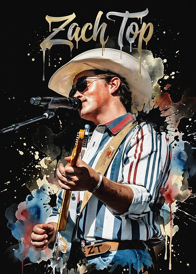 Zach Top Country Music Poster