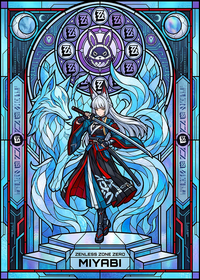 Zenless Zone Zero Miyabi Stained Glass