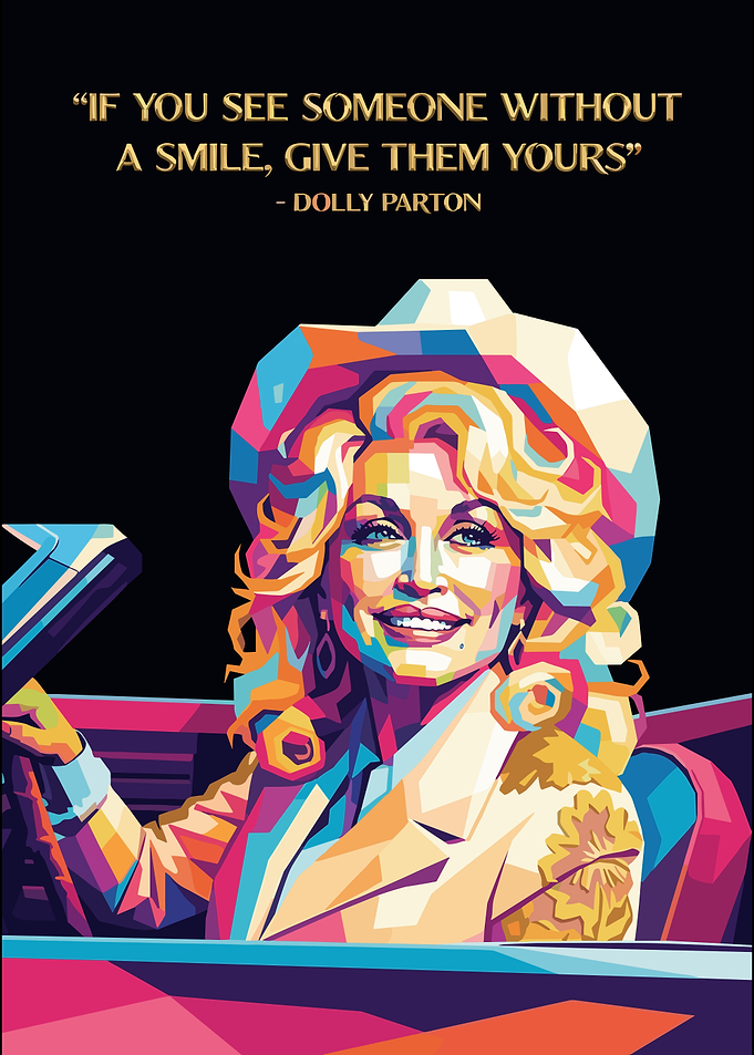Dolly Parton Pop Art Quote Poster