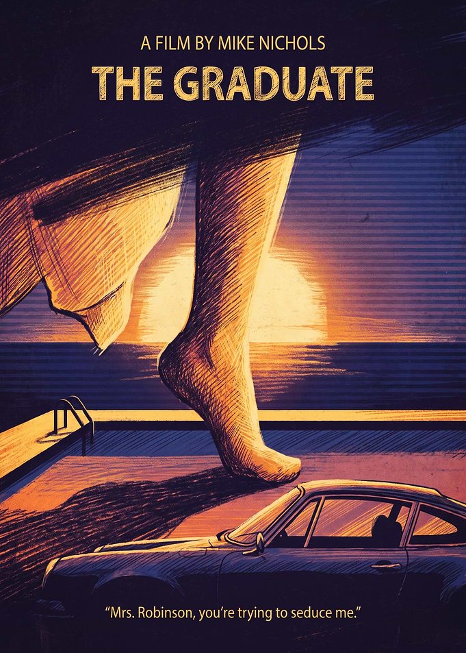 The Graduate Classic Drama Poolside Sunset Car
