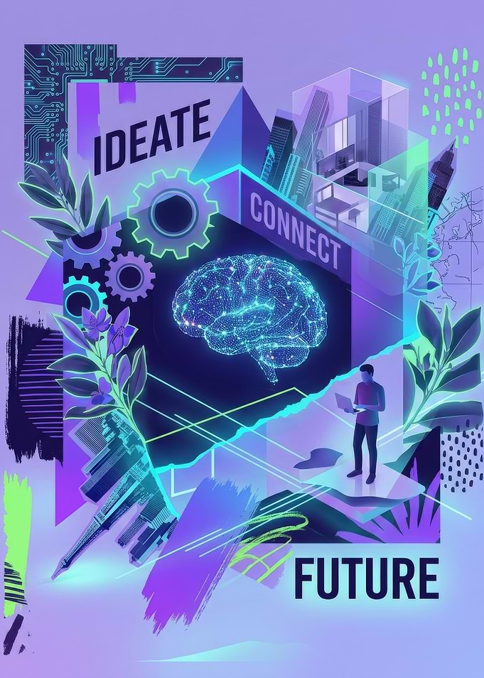 Ideate Connect Future Digital Concept Art