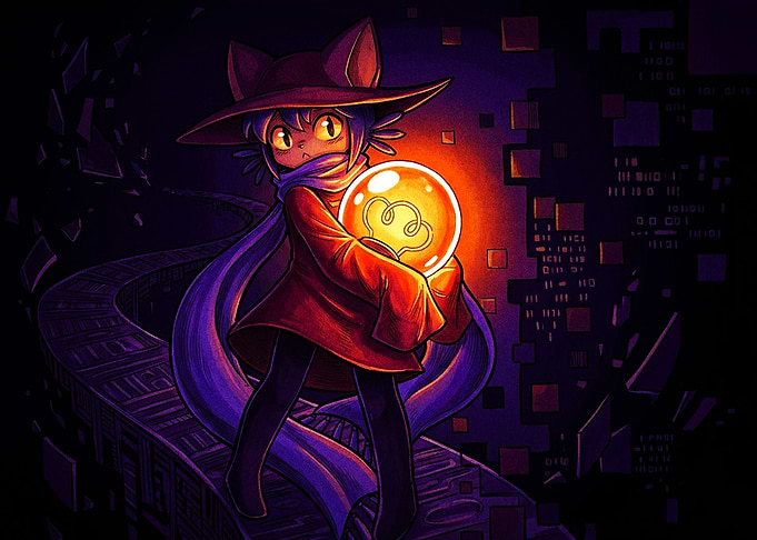 Niko from OneShot holding the sun