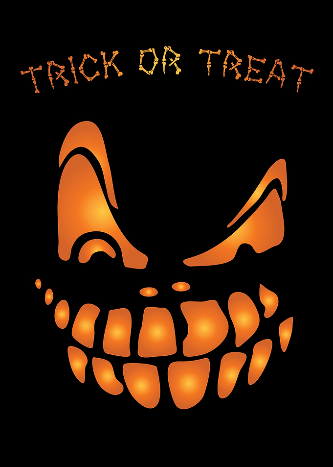 Spooky Halloween Pumpkin Face Graphic