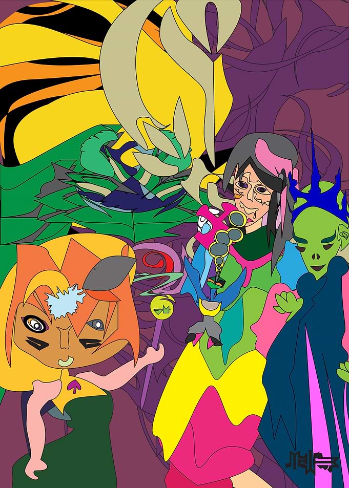 Abstract Fantasy Character Illustration