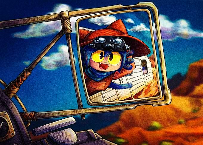 Niko from OneShot in Side Mirror