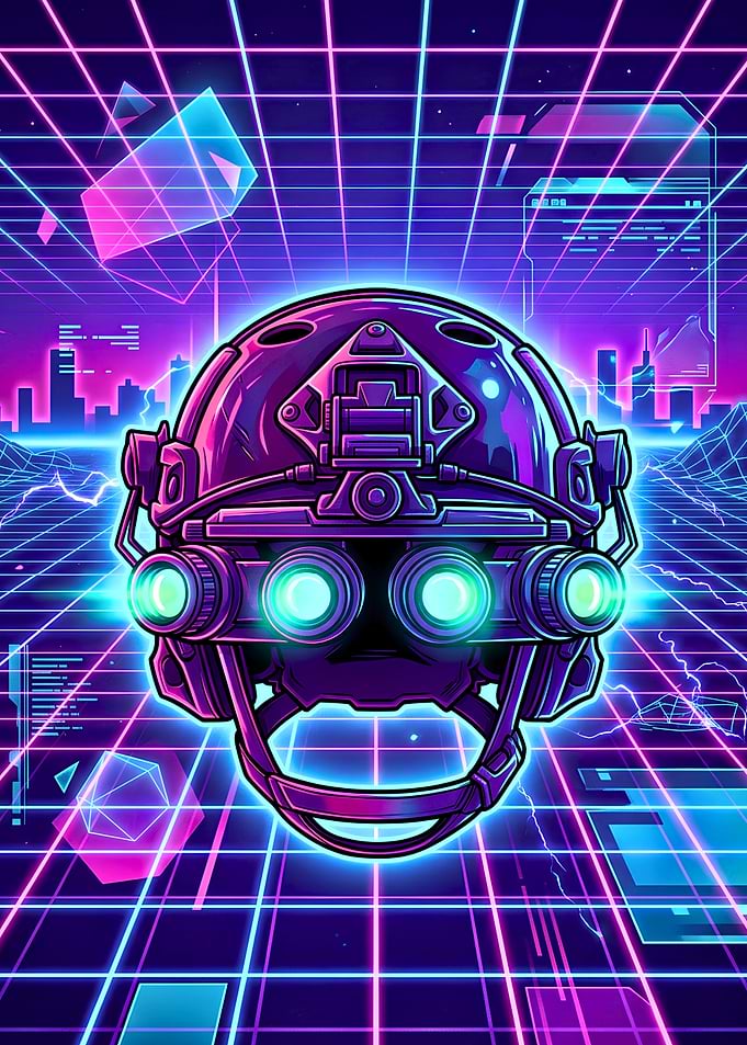 Synthwave Tactical Night Vision Helmet