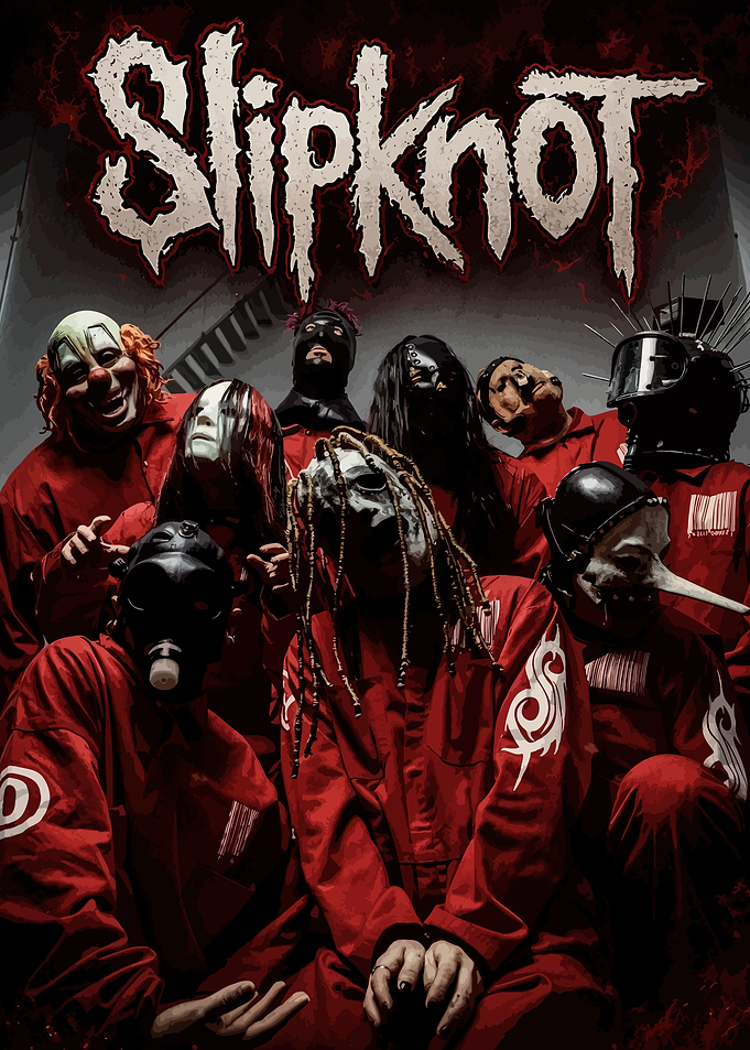 Slipknot Band Members in Red Jumpsuits