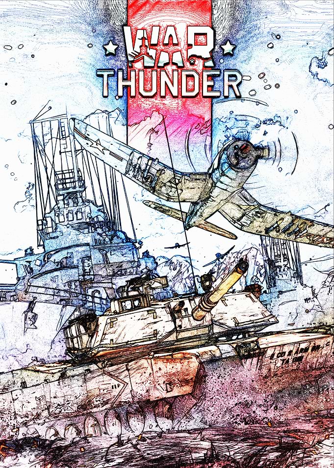 War Thunder Military Combat Illustration
