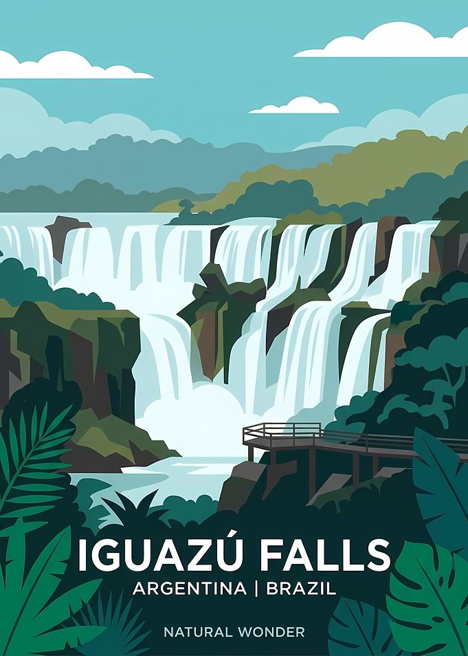 Iguazu Falls Travel Poster