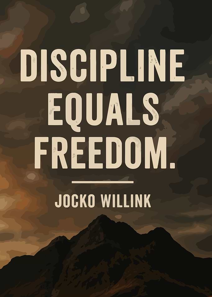 Discipline Equals Freedom Motivational Poster