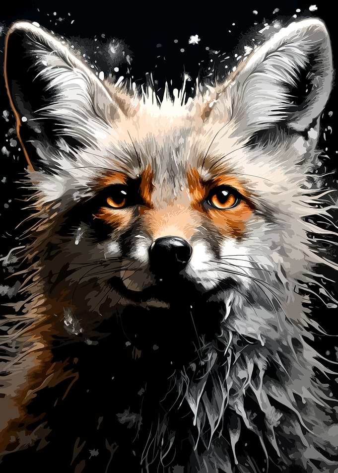 Close-up Portrait of a Fox