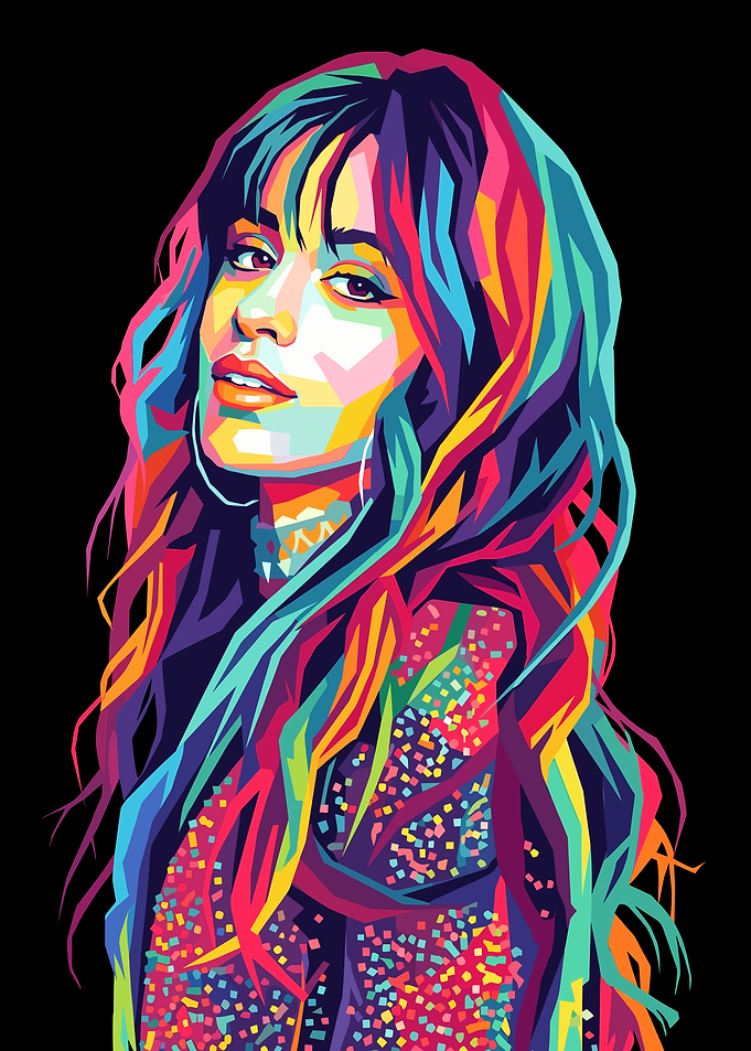 Camila Cabello WPAP Pop Art Portrait