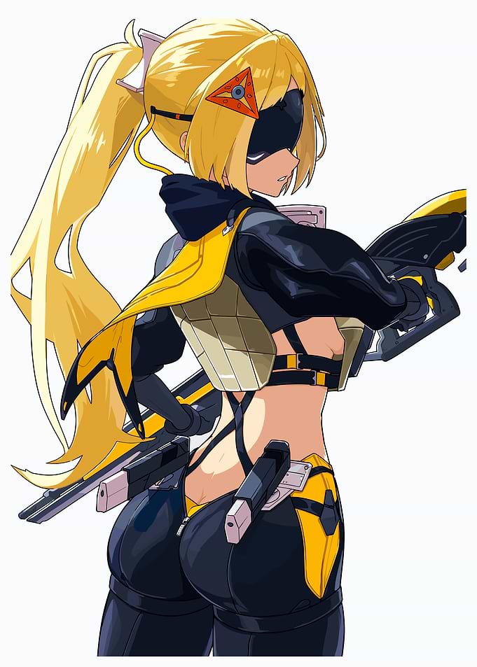 Girl Warrior with Yellow Hair