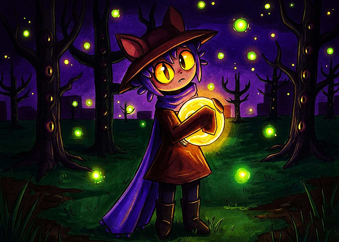 Niko from OneShot holding the sun