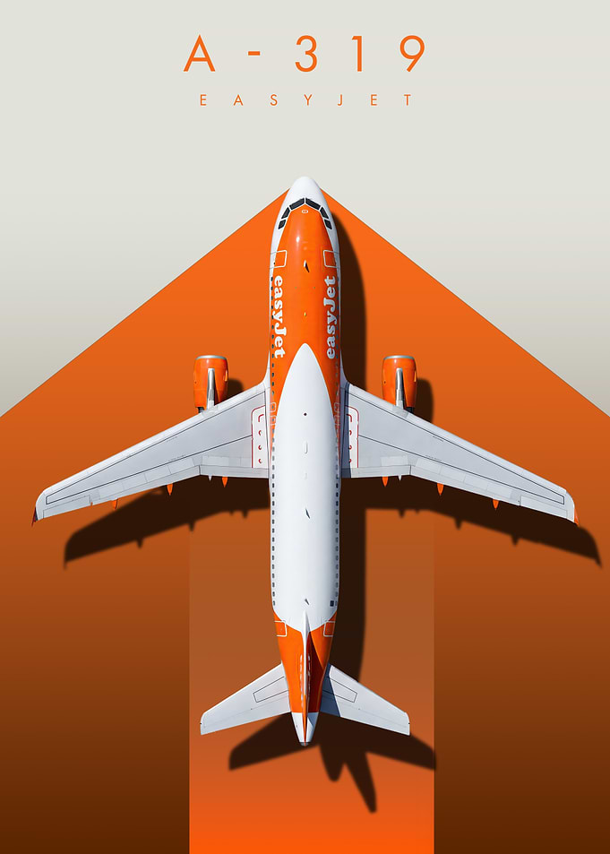 EasyJet A319 Orange Spark