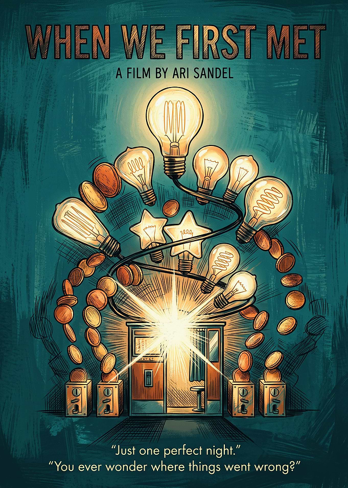 When We First Met Glowing Lightbulbs Doorway