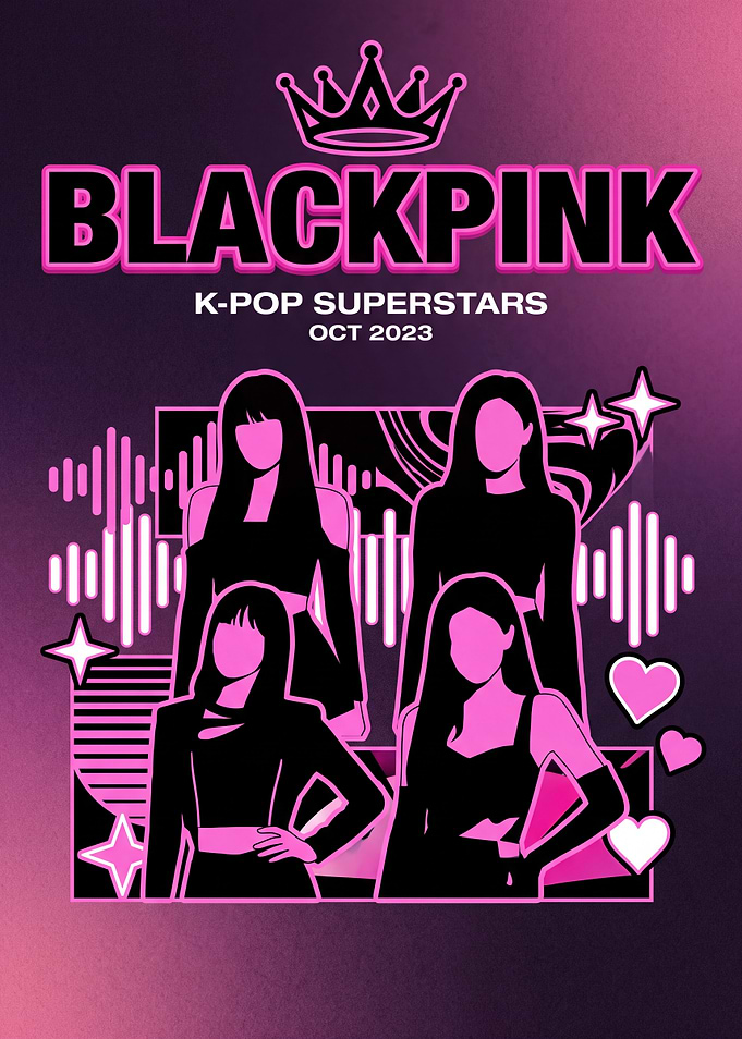 Blackpink K-Pop Superstars Poster