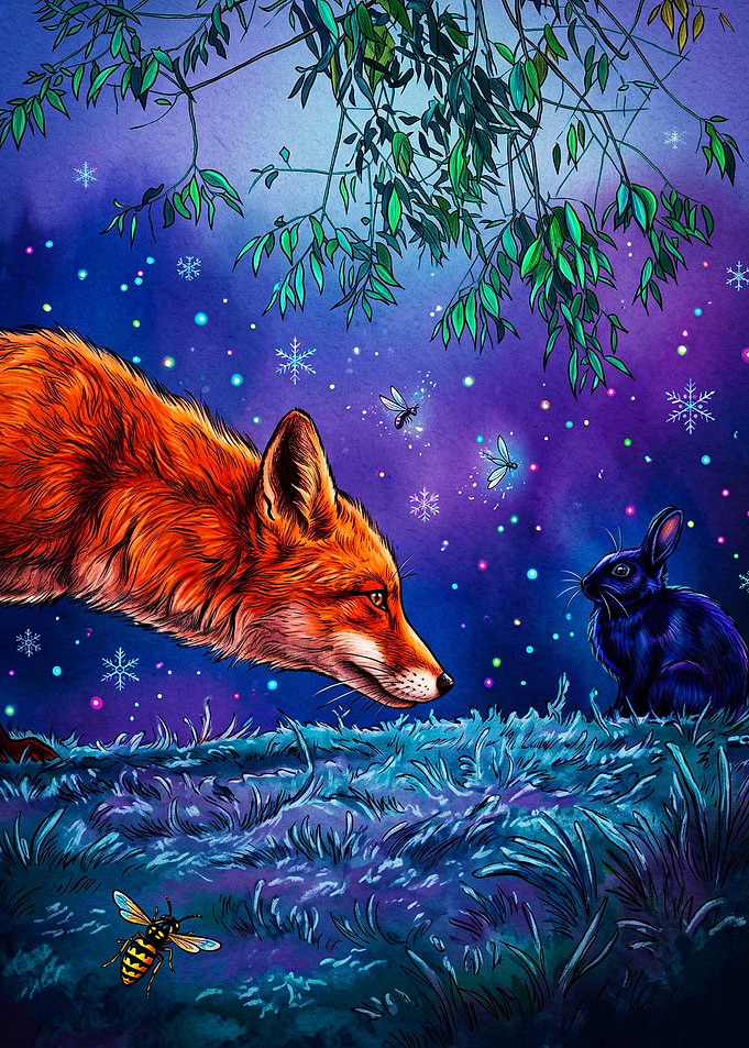 Fox and Rabbit in Magical Forest