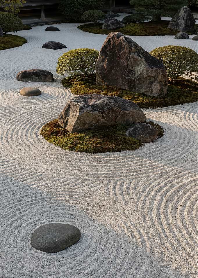 Traditional Japanese Zen Rock Garden