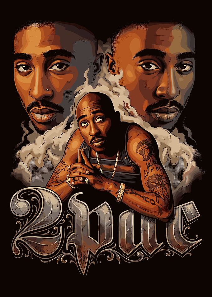 Tupac Shakur 2Pac Tribute Graphic