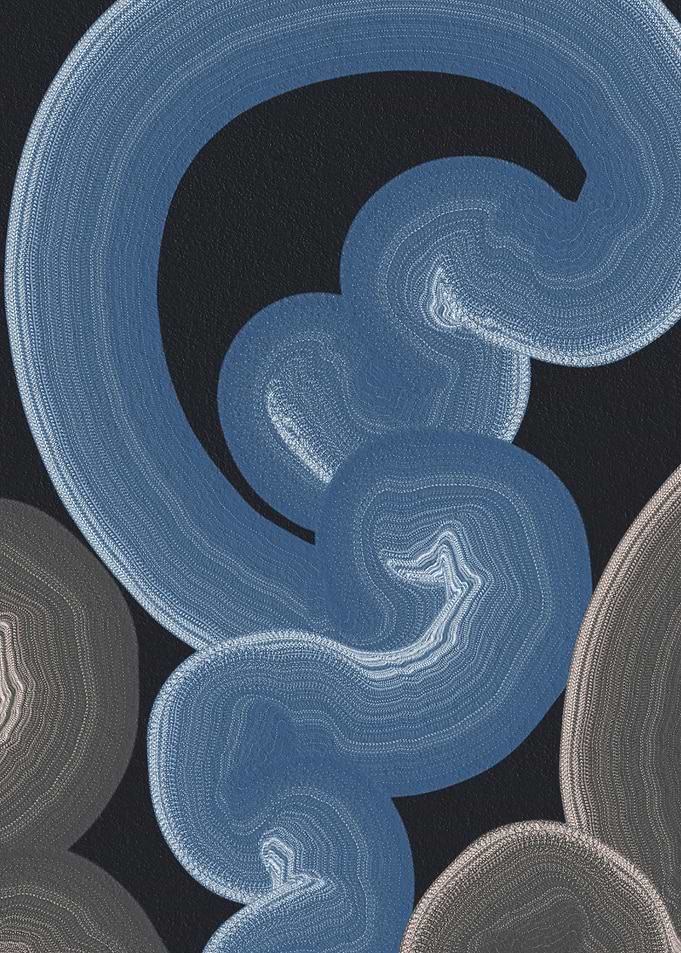 Abstract Blue and Grey Swirls