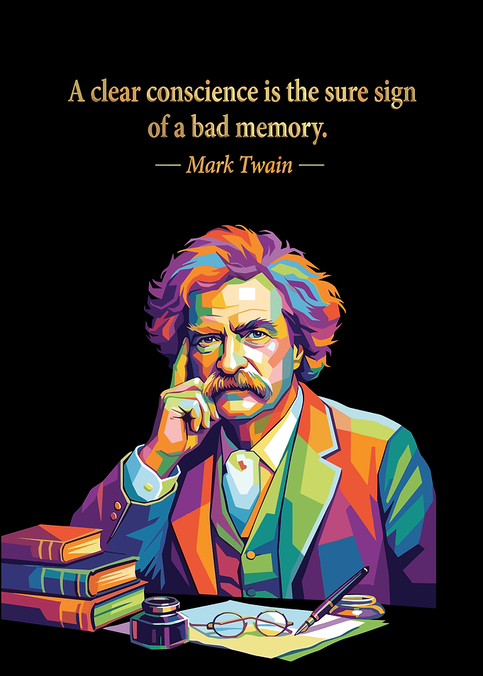 Mark Twain Pop Art Quote Poster