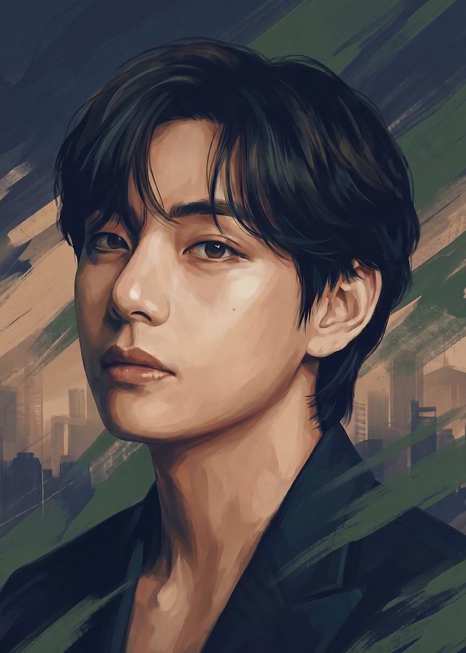 Portrait of V from BTS