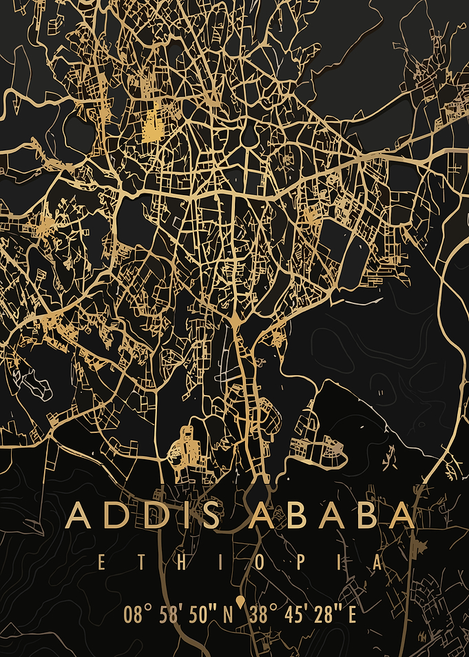 Addis Ababa Ethiopia City Map Poster