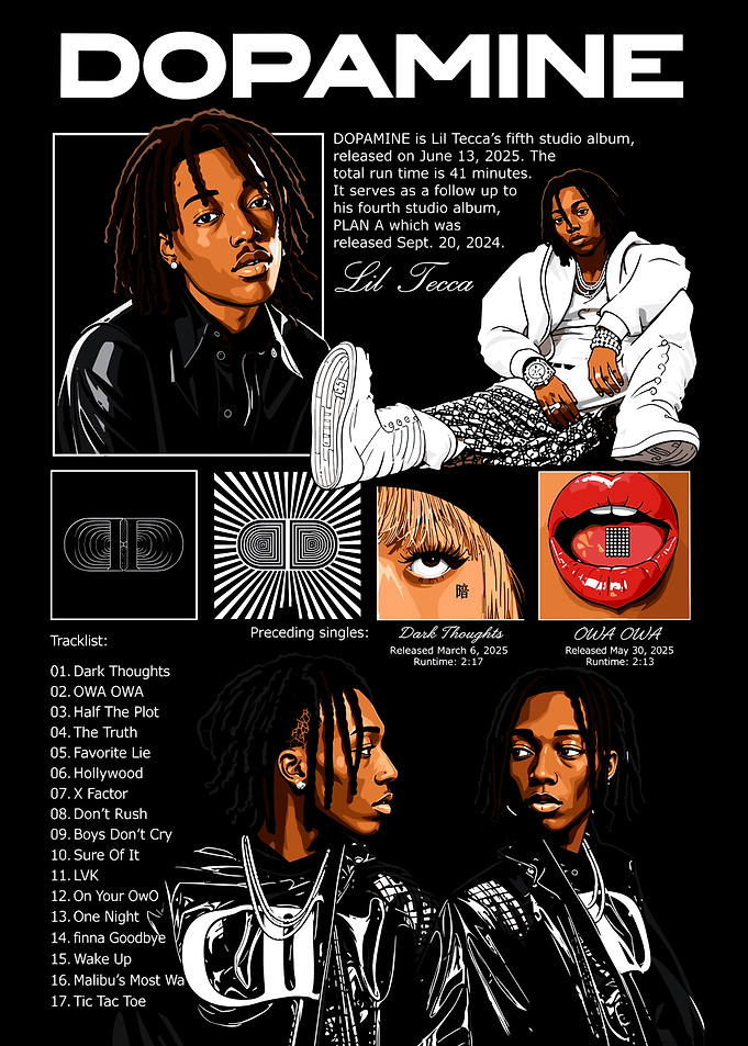Lil Tecca Dopamine Album Poster
