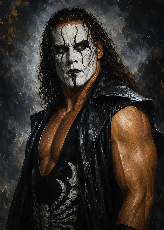 Sting Professional Wrestler Oil Painting