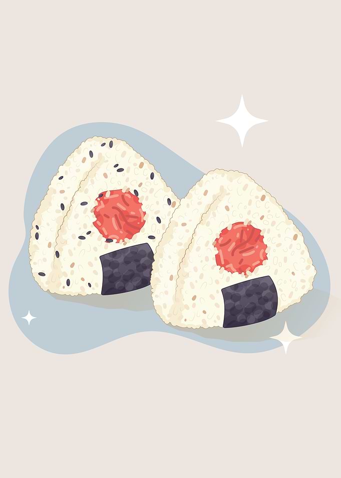 Two Cute Onigiri Rice Balls