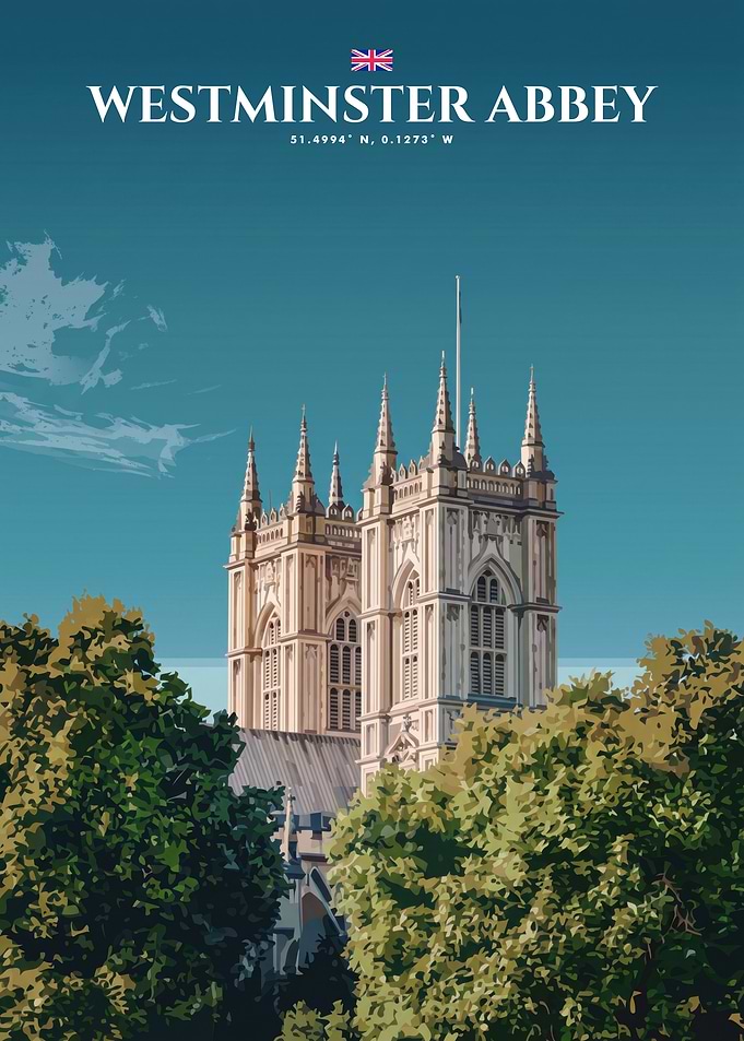 Westminster Abbey Travel Poster